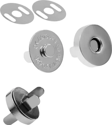 Produktbild von 10 Magnet-Verschlüsse rund + oval Größen- Farbwahl - Taschen Schloss Verschluss