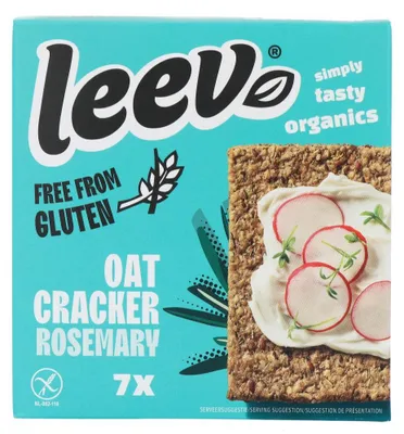 Productafbeelding van Leev Oat Cracker Rosemary (100 gr)