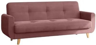 Produktbild von ANMIL Sofa Niki 214 × 94 × 89 cm in Rosa Stoff Monoloth Schlafsofa mit Schlaffunktion und Bettkasten