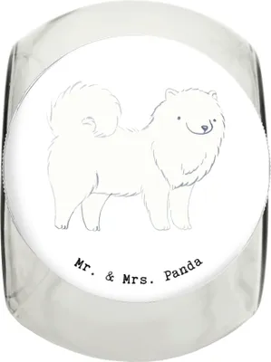 Produktbild von Mr. & Mrs. Panda Dose Samojede Moment L 870ml - Weiß - Geschenk, Samojedenhund, leckerlidose, Samojedenspitz, Keksdose, Aufbewahrungsdose, glasbehälter, Vorratsbehälter