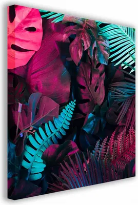Zdjęcie produktu dla OBRAZ NA PŁÓTNIE 046 Kolorowe liście 60x60cm