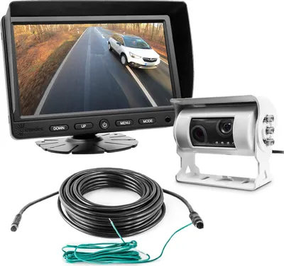 Produktbild von Carmedien CM-DKRFS3 Twin Rückfahrsystem 12V 24V Dual Rückfahrkamerasystem digitaler Rückspiegel Wohnmobil Transporter LKW Doppel Rückfahrkamera