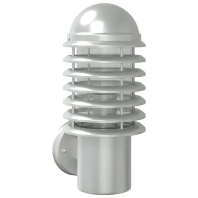 Image de vidaXL Applique murale extérieure argentée acier inoxydable
