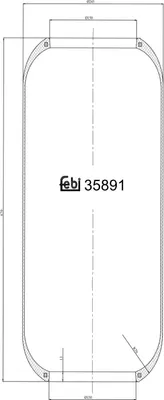 Produktbild von FEBI BILSTEIN Luftfederbalg 35891 für RENAULT TRUCKS Magnum 470mm 240mm 150mm