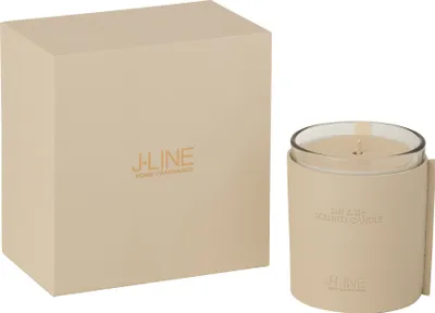 Produktbild von J-Line Duftkerze Leder Beige-36Stunden