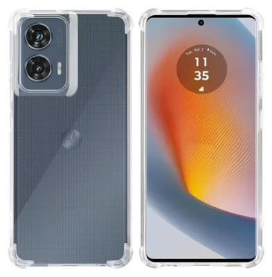 Image de Cadorabo Housse pour Motorola Moto Edge 50 Fusion en TRANSPARENT COMPLET Housse de protection en silicone TPU flexible Back Case Cover Etui Handy Hülle