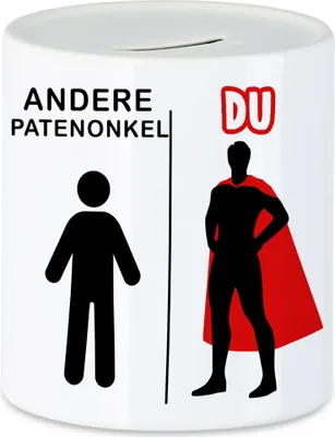 Produktbild von Andere Patenonkel Du Spardose  Superheld Mein Held Dankeschön Geschenkidee Lustig Humor