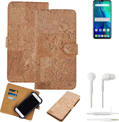 Produktbild von K-S-Trade Hülle kompatibel mit Ulefone Power 6 + in ear Kopfhörer Kork Handyhülle Cover  Schutzhülle TPU Case Bumper in Hellbraun, (1x)