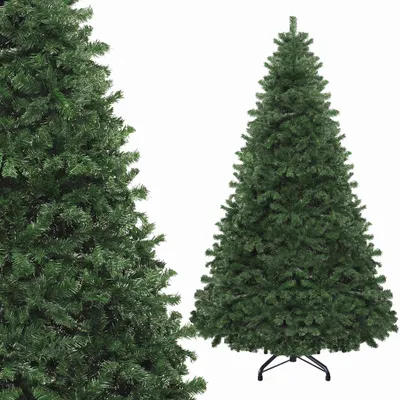 Produktbild von 182cm Künstlicher Weihnachtsbaum, mit 880 Spitzen, Naturgetreu, Kieferbaum mit Metallständer, Schnellaufbau, Φ115cm, KI-generiertes Bild