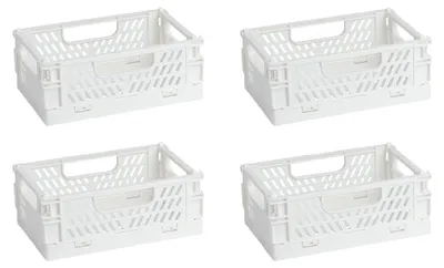 Produktbild von Faltbare Kisten | stapelbar | robust | faltbare Aufbewahrungsbox | faltbare Kunststoffbox (15 x 10 x 5,7 cm | 4)