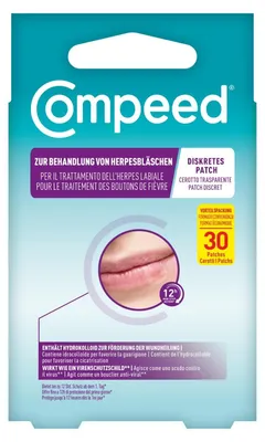 Produktbild von COMPEED Lippenherpes Patches - 30x transparente Hydrokolloid-Herpespflaster