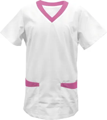 Produktbild von Kasack mit Farbakzent und 2 Taschen Pink 3XL