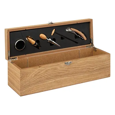 Image de Accessoires à vin Set Secret De Gourmet WOOD MARC Set à vin dans un coffret 5 éléments HOMLA