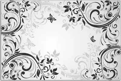Produktbild von Wallario Outdoor-Poster für Garten oder Balkon, Motiv Schnörkelmuster mit Schmetterlingen, in ca. 61 x 91,50 cm