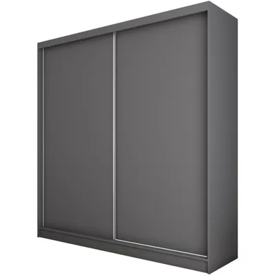 Produktbild von BEAUTYSOFA | Kleiderschrank MARIO II 200 cm Graphite – Moderner Schrank ohne Spiegel, mit Schiebetüren und Schubladen, Minimalistisches Design