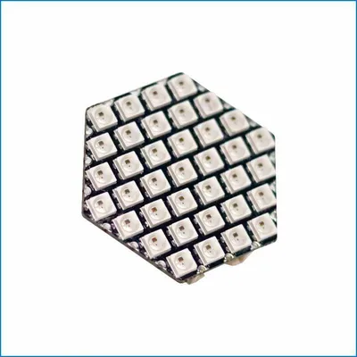 Produktbild von RGB LED Platine HEX Serie sechseckig mit 37 SK6812 LEDs, 30x35x8mm