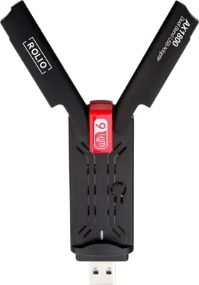Produktbild von Rolio WiFi Adapter USB, 1800Mbps, WiFi 6, Dual Antenne, Fnktioniert mit Windows / Linux / HP / Lenovo / Dell / Universal