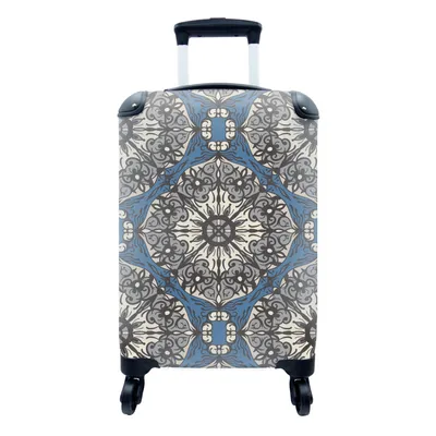 Obrázek produktu pro Kufr Příruční zavazadlo na kolečkách Malý cestovní kufr na 4 kolečkách Mandala - Vzory - Vintage - Velikost kabiny < 55x40x23 cm a 55x40x20 cm -