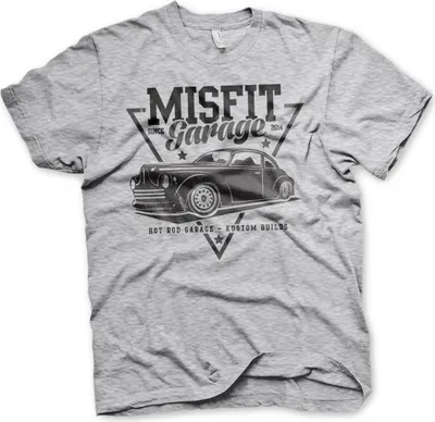 Produktbild von Misfit Garage Since 2014 T-Shirt - Medium - Heather-Grey