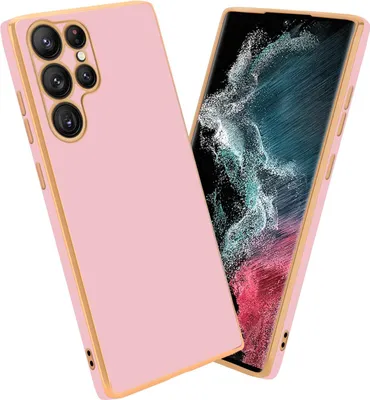 Immagine prodotto di Cadorabo custodia protettiva per Samsung Galaxy S22 ULTRA in rosa custodia del telefono cellulare custodia in silicone TPU custodia di protezione della fotocamera caso
