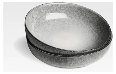 Produktbild von Suppenteller-Set Misty Cliff 2er-Set, Steingut, Grau