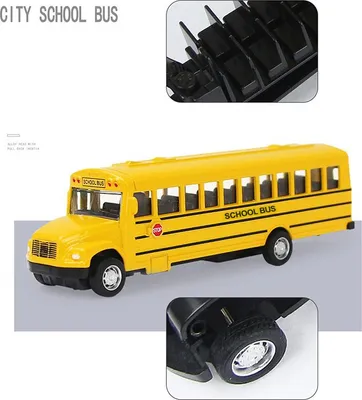 Zdjęcie produktu dla Model autobusu szkolnego, stop, symulacja, zabawka do ciągnięcia dla chłopców, dzieci, 1148, zapakowane