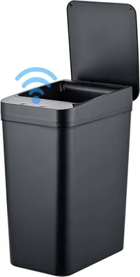 Immagine prodotto di Contenitore per rifiuti con sensore - 9 litri - Coperchio elettrico - Nero