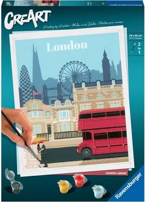 Immagine prodotto di Ravensburger CreaArt Londra, pittura con i numeri per adulti, 24x30 cm, dai 12 anni in su