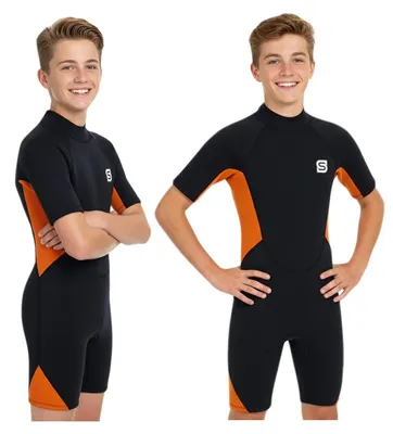 Produktbild von Neoprenanzug, 2 mm dick – UV50+ Schutz – Für Kinder – Jungen/Mädchen – Bietet Wärme und Flexibilität – Ideal zum Schwimmen, Schnorcheln und Surfen – Badeanzug