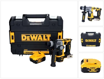 Zdjęcie produktu dla DeWalt DCH 172 Akumulatorowa wiertarko-wkrętarka udarowa 18 V 16 mm 1,4 dżula SDS plus Brushless + 1x akumulator 5,0 Ah + TSTAK - bez ładowarki