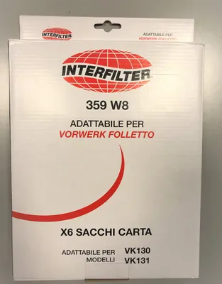 Staubsaugerbeutel VK130-1, 6 Stück, für Folletto VK130/VK131