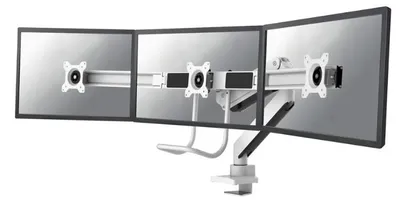 Image de Neomounts NM-D775DX3WHITE Bras pour moniteur 17-27" - vérin à gaz - Topfix - 180°-stop