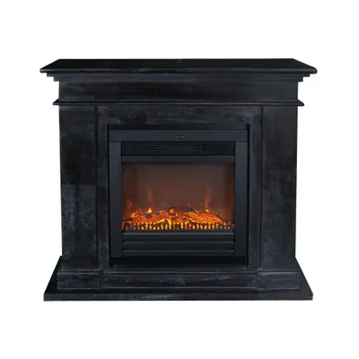 Image de Xaralyn cheminée électrique - Kos ELU-SBU - noir pierre naturelle - 1400 Watt chauffage - avec télécommande - cheminée encastrable inclus - cheminée décorative