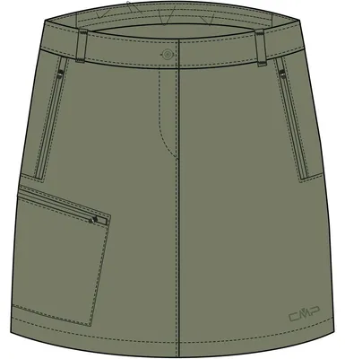 Produktbild von CMP Damen Sport-Shorts Skirt 2 IN 1 Oliv 38