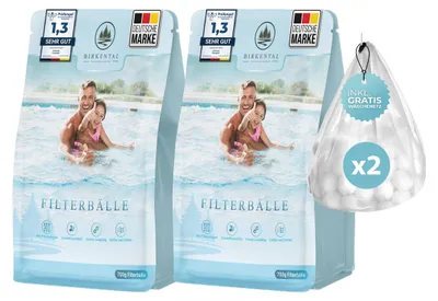 Productafbeelding van Zwembadfilterballen Enige Uitvoering - Duurzame Filterballen - Vervanging Voor Zandfilterinstallatie - 25 Kg - Met Wasnet