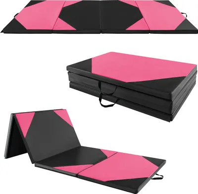Produktbild von GOPLUS Gymnastikmatte faltbar, 300 x 117 cm, Sportmatte mit Klettverschluss und Tragegriff, Bodenmatte für Stretching, Yoga, Cheerleading, Kampfsport