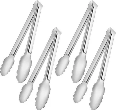 Produktbild von Servierzangen 4-teiliges Set - Edelstahl