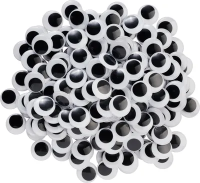 Produktbild von VBS XXL Wackelaugen zum Aufkleben "Rund", 30 mm, 200 Stück