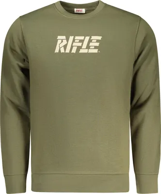 Produktbild von Grünes Herren-Sweatshirt: Gefüttert, Langarm, Rundhals, Druck