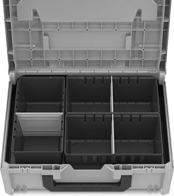 Produktbild von Einteiler für MetaBox mit 3 Fächer inkl. 3 Trennstege | HxBxT 12x38x26,5cm | Passend zur MetaBox S mit Höhe 14,5 cm | Kunststoff | Sortimentskästen, Kleinteilekoffern