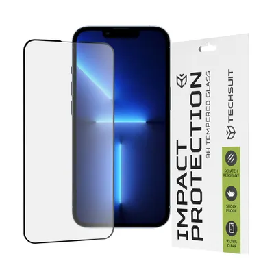 Obrázok produktu pre Techsuit 111D Full Cover / celopolepené tvrdené sklo - iPhone 13 pro Max / 14 Plus - čierny