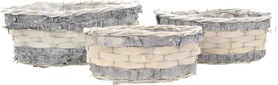 Produktbild von Holz Körbe mit Einsätzen ( C ) Schiffchen 3er Set