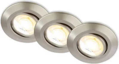 Immagine prodotto di Set di 3 faretti da incasso a LED Lampade da incasso Spot orientabili dimmerabili Ra90