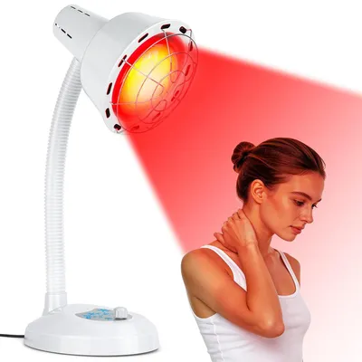 Produktbild von 275 W Infrarotlampe für Zuhause & Kosmetikstudio, Einstellbar 40–100 °C, 360° verstellbar, Muskel- & Gelenkwärme, ABS & Edelstahl