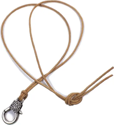 Produktbild von Minott Kette braunes Lederband zum verknoten mit Karabinerhaken Anhänger 21504