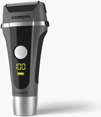 Produktbild von Carrera №421, Folienschaber, Schwarz, Grau, Akku, 1000 mAh, 45 min, 100 - 240 V