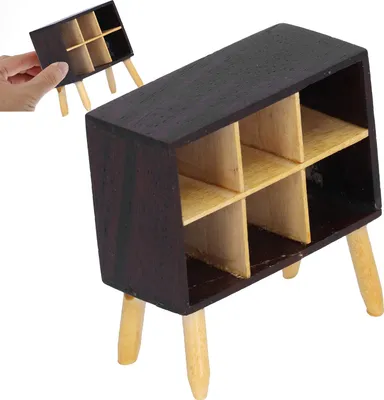 Obrázek produktu pro 1:12 Skříňka na vystavení domečku pro panenky, miniaturní nábytek a doplňky