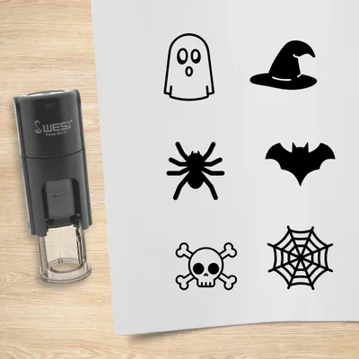 Obrázek produktu pro Sada razítek CombiCraft Halloween černá se 6 razítky