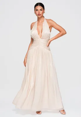 Produktbild von LARICA Kleid Maxi fließend elegant LA-OM-DLR414 cream S