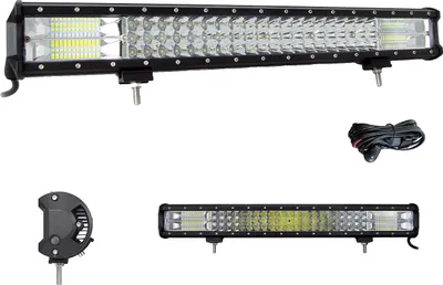 Image de Barre lumineuse à LED, 60° projecteur + 30° spot, étanche IP67, 22in avec fil